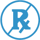 Icon of Rx symbol crossed out