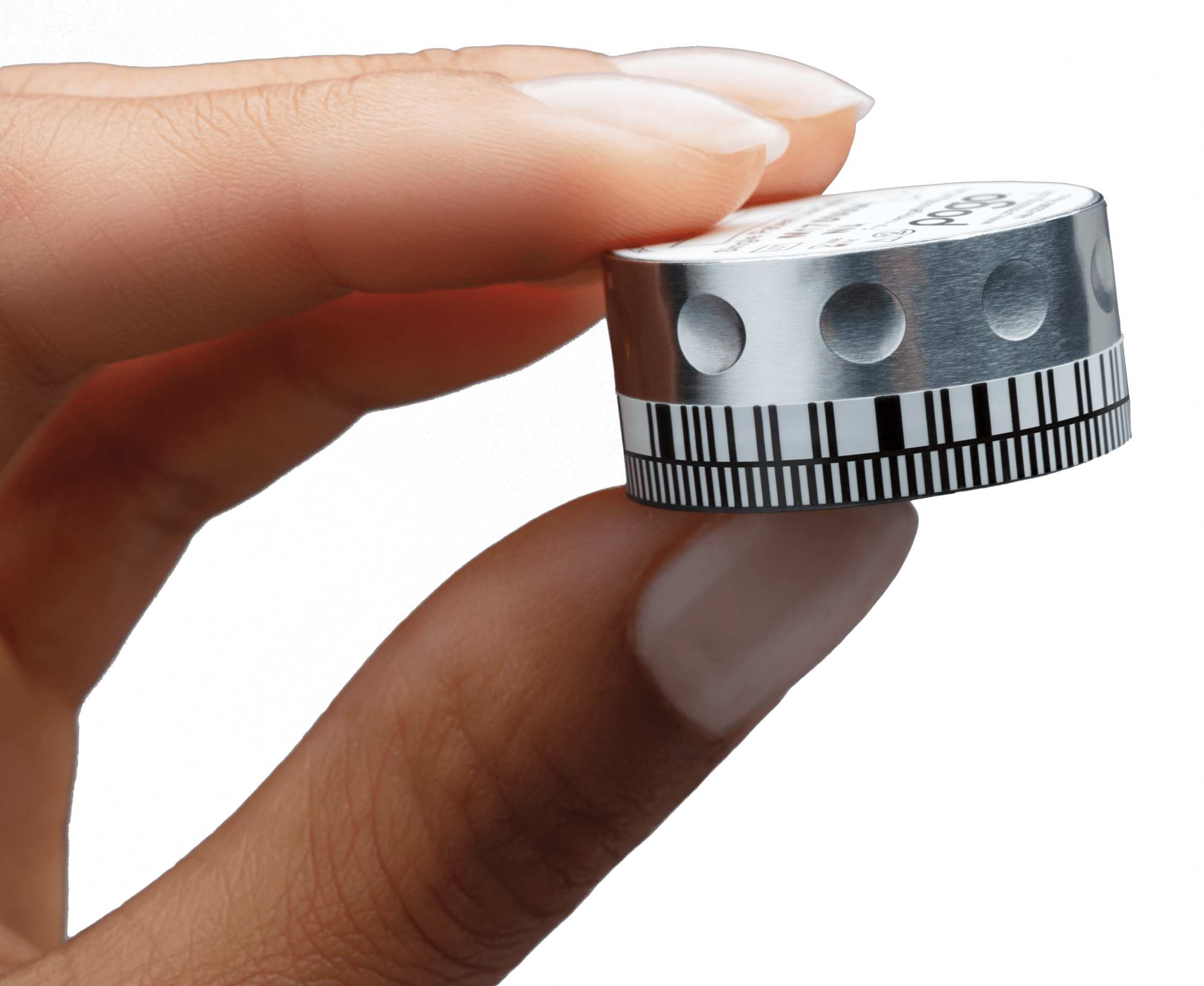 Photo of POGO Automatic cartridge being held between two fingers.